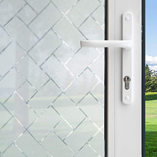 Gila® Glas-Szenen, mattierte Fliesen, dekorative Fensterfolie, DIY, statische Haftung, 91,4 x 198,1 cm
