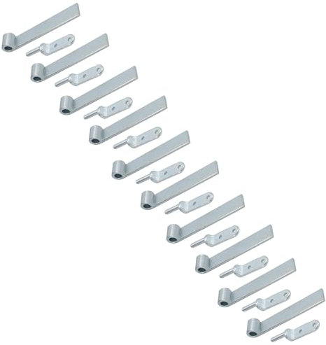AB Tools HD Lot de 10 charnières droites pour hayon 160 mm de long + goupille de guidage à boulon de 12,5 mm