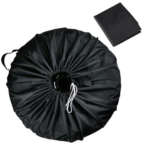 Funda Rueda Repuesto,Bolsas para Neumáticos,Cubierta para Rueda de Repuesto,Cubierta Universal de Ruedas de Repuesto,para vehículos comerciales,Automóviles,SUV,Diámetro 65cm,Negro(con Asa)