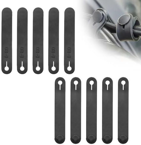 10bridas de goma para cables, Bridas de goma organizadores de cables cintas para gestión de cables para motocicletas automóviles productos de maquinaria cables para cargadores domésticos