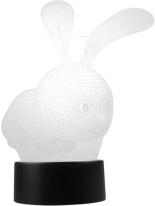 WOONEKY Nachtlicht aus Acrylglas hasenförmchen living room decoration wohnraumdeko home decoration Kaninchen Nachtlichter Schreibtisch Nachtlicht 3D-Illusionslicht Kaninchen-Illusionslicht