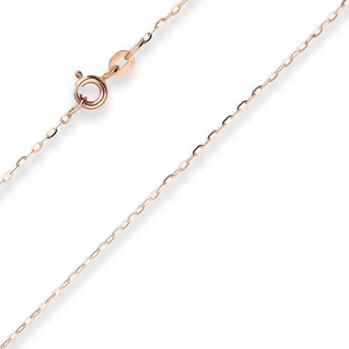 1,1mm Ankerkette flach Collier Halskette aus 375 Gold Rotgold 45cm