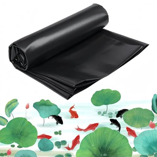 Wasserdichte Teichfolie, fisch- und pflanzenfreundlich, flexible Teichfolie für Gärten, Springbrunnen, Wasserfälle, einfach zu schneiden und zu installieren, ideal für Aquakultur, verschiedene (6 x 7