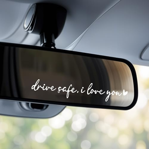 LLOUSSAK 4 Stück I Love You Drive Safe Spiegel Aufkleber