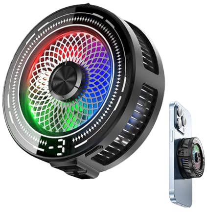 Ventilatore Raffreddamento per Telefono - Attacco Magnetico Basso Rumore,Raffreddatore Mobile Schermo a Basso Rumore - per Uomo Donna Outdoor Casa Smartphone