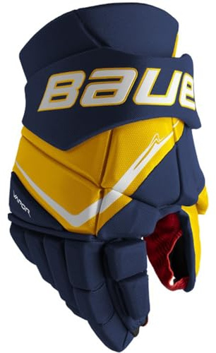 Bauer Vapor Fly40 Handschuhe Senior Marine-Gold