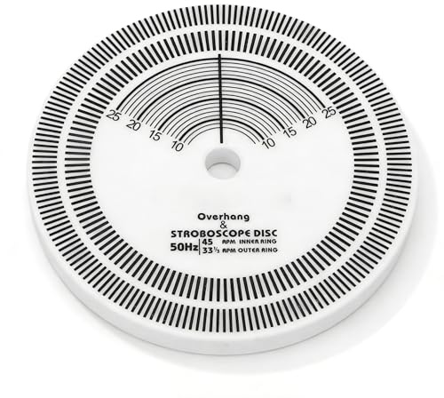 Dpofirs Stroboskop-Scheibenmatte für HiFi-Plattenspieler, PVC-Scheibe Zum Testen von 33 1/3 oder 45 U/min, Auch Geeignet für die Kalibrierung des Kopfwinkels