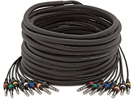 gear4music Jack - Jack Audio Loom 8-Way, 10m
