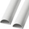 2m (2x 100cm) – 16mm x 8mm White Trunking | HALF ROUND Cable Conduit Cover | HDMI AV TV Ethernet & Speaker Wire Ducting | Wall Tidy Management | Self-Adhesive Backing EASY INSTALL | Neat Skirting Home