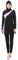 BOZEVON Women Full Length Muslim Swimwear Suit 2 Pieces Long Sleeve Swimsuit, Black + Purple, XL