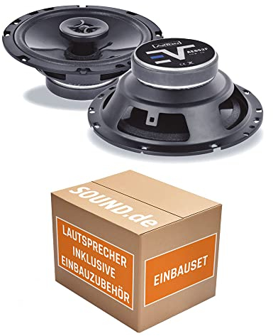 JUST SOUND best choice for caraudio Lautsprecher Einbauset passend mit Axton AE652F 16,5cm 2-Wege 160mm Koax Auto Einbauzubehör für Mercedes E-Klasse W210 Heck Ablage