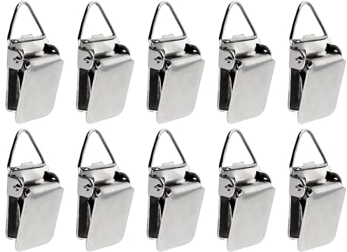 Wise Linkers Hänge-Clips, dreieckige Rückseite, mittlere Kraft, für Wandteppich, kleine Teppiche, Handtücher, Schals und Gemälde, 10 Stück (Silber)
