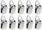 Wise Linkers Hänge-Clips, dreieckige Rückseite, mittlere Kraft, für Wandteppich, kleine Teppiche, Handtücher, Schals und Gemälde, 10 Stück (Silber)