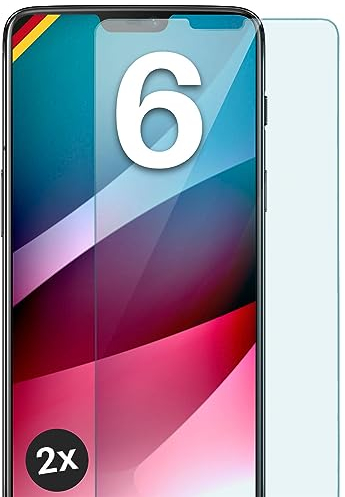 moex ShockProtect für OnePlus 6 Panzer Schutz Glas 9H Härte, Schutzfolie gehärtetes Schutzglas, 9H Displayschutz Folie Ultra-klar, kompatibel mit jeder Hülle, 2 Stück