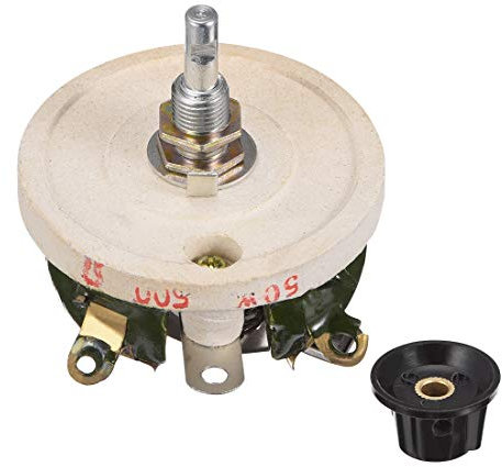 sourcing map 50W 500R Ohm Drahtloses Kreamik Potentiometer variabel Rheostat Widerstand Knopf de