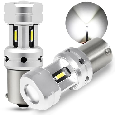 PHINLION 1156 LED Reverse Light Bulb, 3600 Lumens, 6000K White, 2 Pack