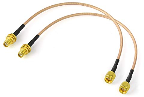 Bingfu Cavo SMA Prolunga Antenna 4G 5G 30cm SMA Maschio a Femmina Montaggio su Paratia RG316 Cavo Coassiale per Modem Router 4G LTE Radio Ham Ricevitore RTL SDR Dongle USB, 2 Confezioni