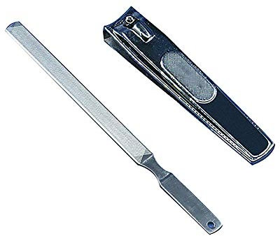 Nail Files Professional Double Sided Emery Board with Large Nail Clippers Manicure Tools 1 set