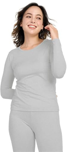 LAPASA Pacco da 2 o 1 Maglia Termica Donna Manica Lunga Fodera in Micro Pile - Pigiama Abbigliamento Intimo Canottiera Calda Elegante Elastica Traspirante Sportiva L15/L39/L42