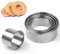 Cercle Patisserie Rond, 5 Pièces Emporte-Pièce Rond En Acier, Coupe-Biscuits En Acier Inoxydable, Rond En Acier Inoxydable Emporte-Pièce Rond pour Confiseries Maison, Biscuits, Fabrication de Pain