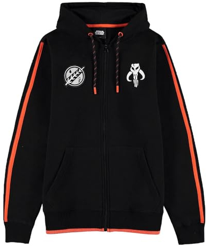 Star Wars Herren Boba Fett-Stripe-Men's Zipper Hoodie Pullunder