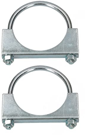 KOTARBAU® 2er Set Bügelschelle 90mm Auspuffschelle Rohrschelle Rohrbügelschelle U-Bolzen für Montage von Antennen Rohren Masten Universalschelle für Rohrverbindungen