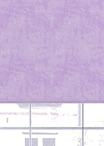 Lister Cartwright Blackout Roller Blinds Windows Child Safety Easy Fit Paint Texture Made to Measure (Lilac, 120 cm Width x 140 cm Drop)