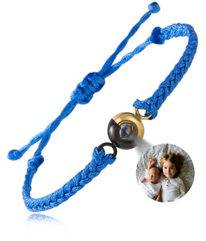 EMIRISTIC Personalized Photo Bracelet With Picture Inside - Handmade Custom Image Bracelet Valentine's Day Birthday Any Special Day Gifts