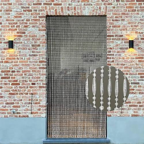 Trente Tenda con perline, diverse misure e colori, zanzariera trasparente, 100 x 230 cm