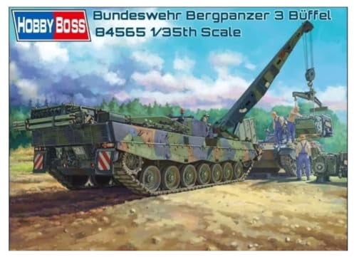 HobbyBoss - 1/35 Bergepanzer BPz3 Büffel - Plastikmodellbausatz, Geformte Farbe