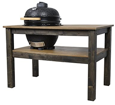 Grill table, BBQ kitchen space for Kamado Joe Junior ceramic smoker (L-160cm W-90cm H-88cm) (Standard legs)