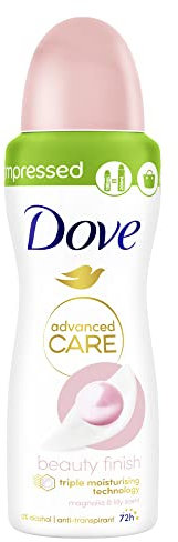 Dove Déodorant spray compressé anti-transpirant advanced care be auty finish 100ml - Le flacon de 100ml