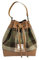 Harris Tweed-Wolle und Leder, stilvolle und geräumige Geldbörse für Damen, Crossbody/Handtasche/Hobo-Tasche (19,1 x 17 x 11,9 cm), braun-grün