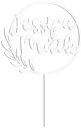 Cake Topper personalisiert mit Namen - Naturholz Dekoaccessoire Kuchen Torte, Material: Birke Multiplex (Acrylglas)