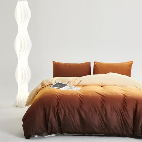 Cottonight Samt Flauschige Tröster voller Sonnenuntergang Orange Farbverlauf Plüsch Flanell Bettwäsche Set Frauen Männer Dicke Warme Winterdecke Steppdecken Sherpa Micromink Tinte Farbe Plüsch Mode