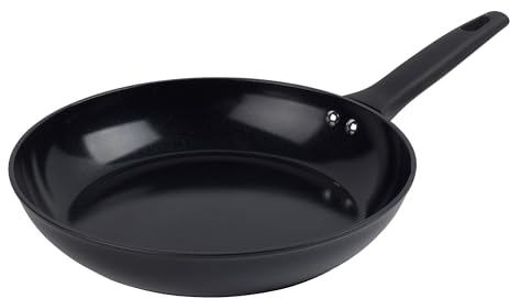 Russell Hobbs RH03255EU7 Verde Thermocollar 28cm Frying Pan – Healthy Ceramic Non-Stick Coating, PFAS-Free, Recycled Aluminum Body, Induction Egg Omelette Cooking Pan, Temperature Indicator Cookware