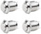 Powice 4 Stück 12mm Taster Wasserdicht Momentaner Schalter aus Edelstahl,Druckschalter Drucktaster 2A/12V/24V/125V/250V,Geeignet für Autos, Zündanlagen, Türklingeln (prominent)