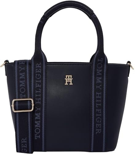 Tommy Hilfiger Cabas Sac Femme Mini Logotape Petit, Bleu (Space Blue), Taille Unique