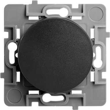 DEBFLEX - Casual Evo - Interrupteur Poussoir - Interrupteur Mural pour Commande d'Éclairage à Plusieurs Points De Contrôle - Installation Rapide - ABS - Installation Encastrée - Noir - 76 x 76 x 34 mm