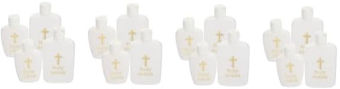Alipis Lot De 4 Bouteilles Deau Bénite Vides en Plastique Contenants pour Eau Bénite Décorations De Baptême 4 Pièces X 4