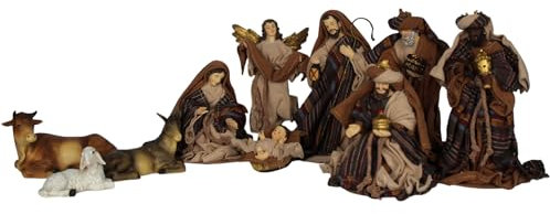 ZICOM Ankleidefigurenset Elijah, Krippenfiguren klassisch ca. 16cm 10-TLG. Polyresin bekleidet