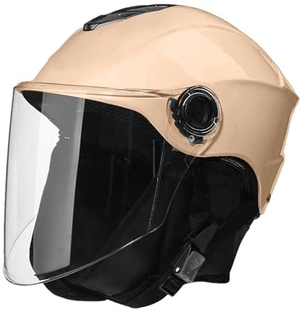 Buhygn Half Face Helm Kopfbedeckung, Radfahren Kopfbedeckung mit Visier, Abnehmbarer Schal Motorrad Kopfbedeckung, Cap 'f Helme, Abnehmbarer Schal, Radfahren Kopfbedeckung für Roller und Motorrad