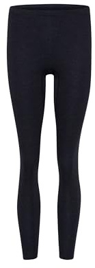 con-ta Conta Thermo Lange Hose, Damenleggings mit natürlicher Baumwolle, wärmeisolierende Thermo-Leggings, Lange Unterwäsche, Farbe: Marine Melange, Größen: 36/XS - 50/4XL