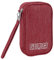 Tunejoy Sac de Rangement Câbles Petit Electroniques Portable Pochette Rangement Imperméable Organisateur pour Banque d'alimentation Fil d'écouteur USB 18,5x11,5x2,5 cm Rouge
