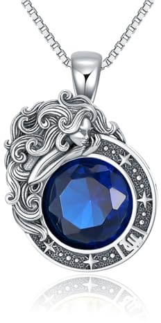 SLIACETE Halskette mit Sternzeichen, himmlische Konstellation, Horoskop, Astrologie, Sternzeichen-Anhänger, Halskette, Geschenk für Frauen