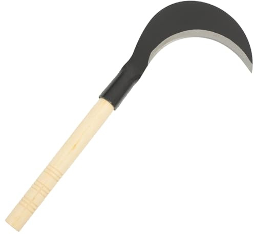 TOYANDONA Gartensense Manganstahl mit Langem Griff Unkraut Jäten Handsense Rasenkantenstecher Garden Tool
