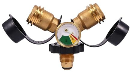 Accessoires d'adaptation de tuyau générique pour barbecue - Brûleur Auudes Camping - Séparateur de tuyau propane à deux voies - Y y pour bouteille de gaz propane - Fonctionnalité moderne - Gestion