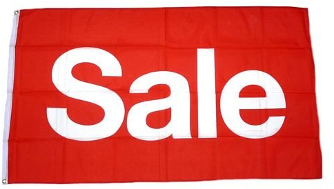 Fahne/Flagge Sale rot 90 x 150 cm