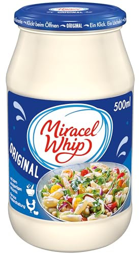 Miracel Whip Original Salatcreme, 23% Fettgehalt, Glutenfrei, Laktosefrei, mit Eiern aus Freilandhaltung , 500 ml