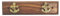 linoows Maritime Haken Leiste, Holz Hakenleiste mit Zwei Anker Haken aus Messing